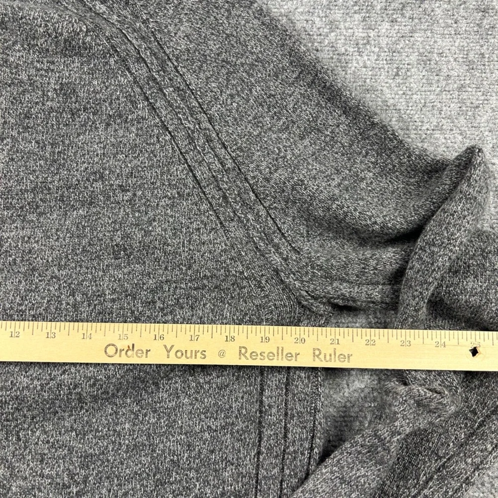 Banana Republic Sweater Mens Medium‎ Grey Recycled Wool Blend Mock Neck Button